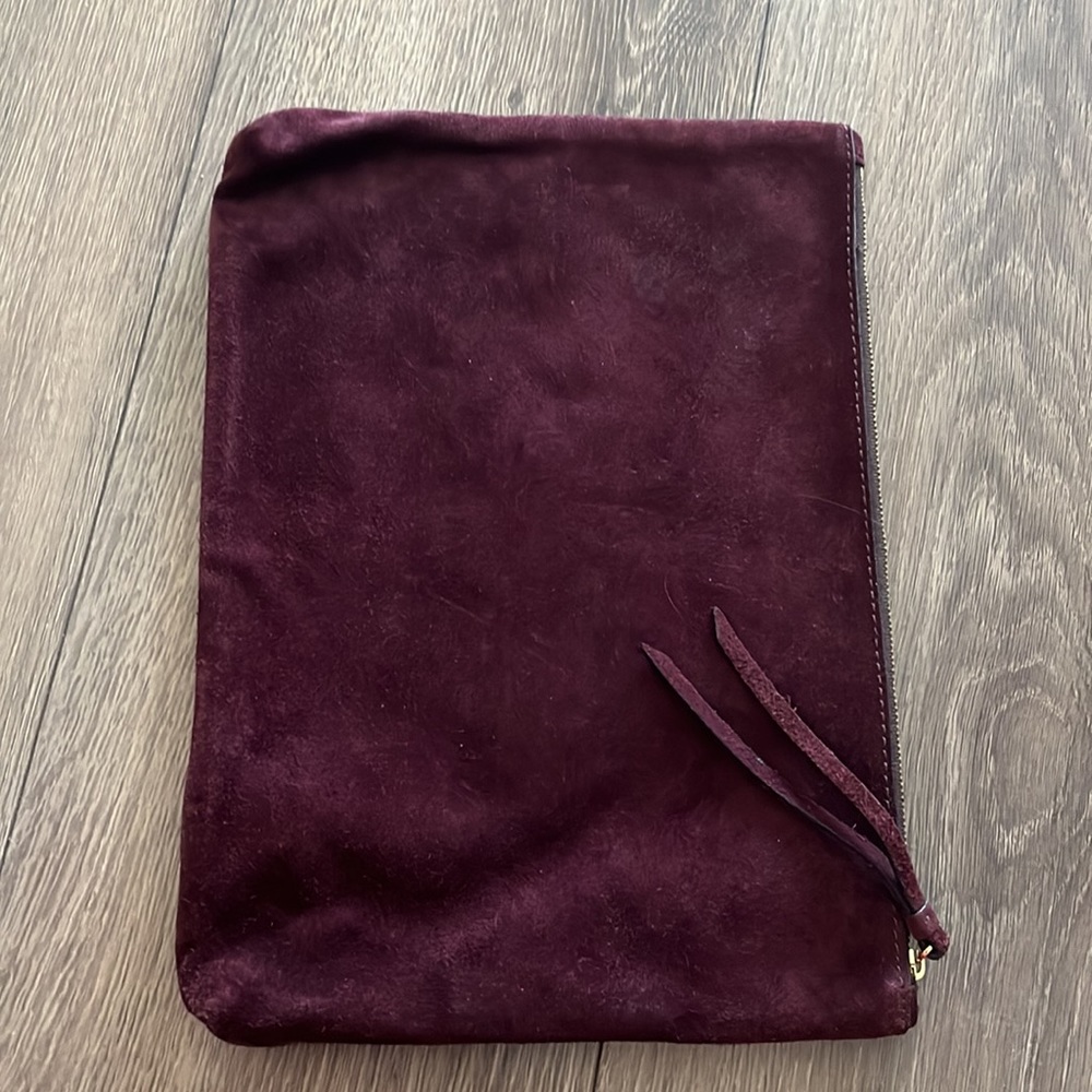 Banana Republic clutch genuine leather/ suede - Picture 2 of 4